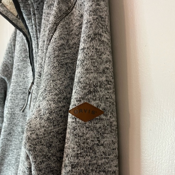 Orvis Men's Quarter Zip Pullover Sweater Size M Gray - Picture 7 of 9